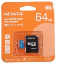 Adata 64GB Premier MicroSDHC Card With Adapter UHS-I Class10 V10 Hafıza Kartı